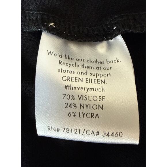 Eileen Fisher Washable Stretch Crepe Pull-On Pant in Black Womens Size L - Picture 9 of 10